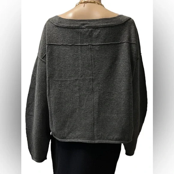 Free People XS Jamie Sweater Heather Wool Blend Gray NWoT $148 - Picture 8 of 12